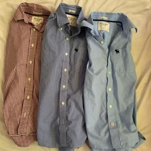 Three A&F button down shirts